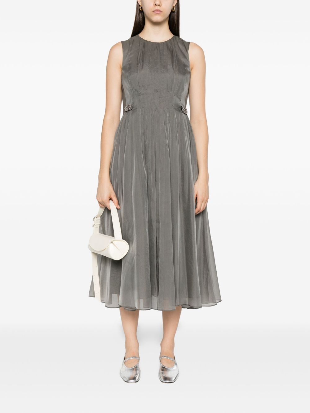 crystal-embellished midi dress - 2