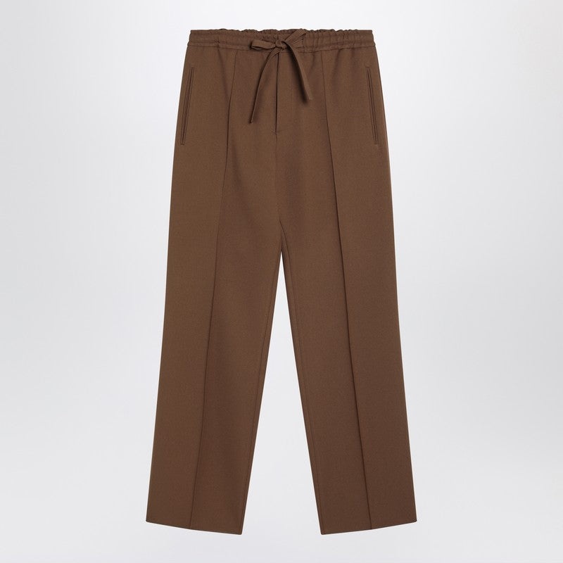 Valentino Brown gabardine trousers - 1