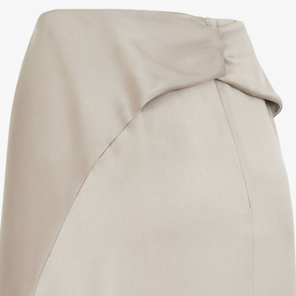 Dove gray satin skirt - 3