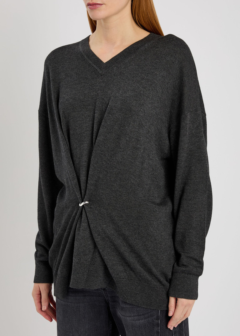 Isabel Marant Isabel Marant Chiraz Gathered Knit Jumper outlook