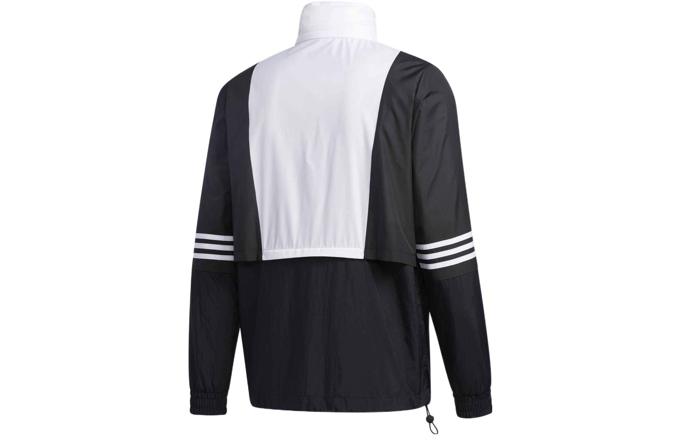 adidas neo Contrasting Colors Casual Sports Hooded Jacket Black GJ8767 - 2