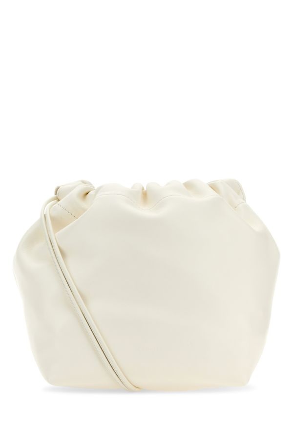 Ivory leather Dumping bucket bag - 1