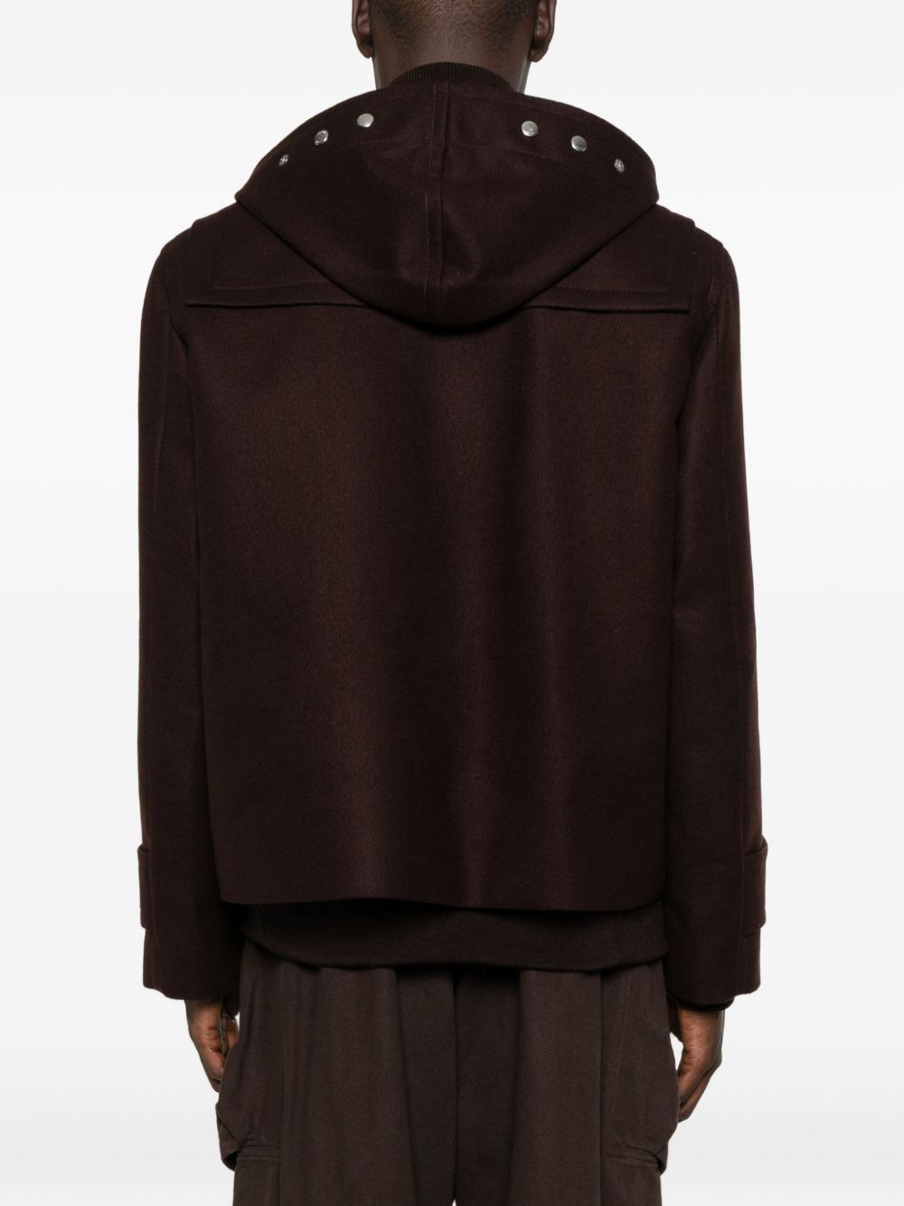 hooded toggle jacket - 4
