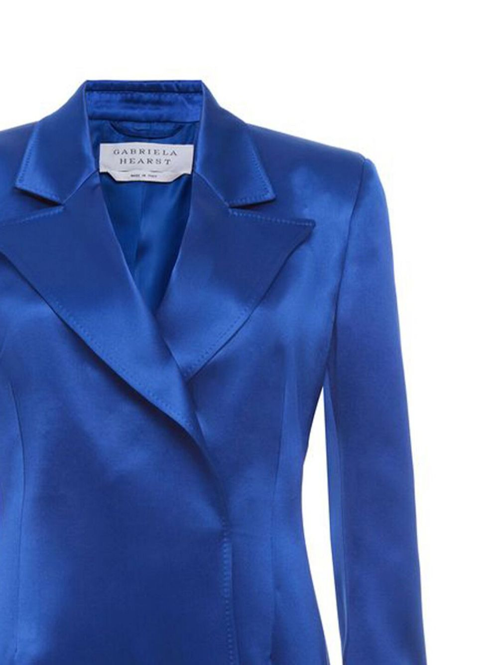 satin overlap blazer - 2