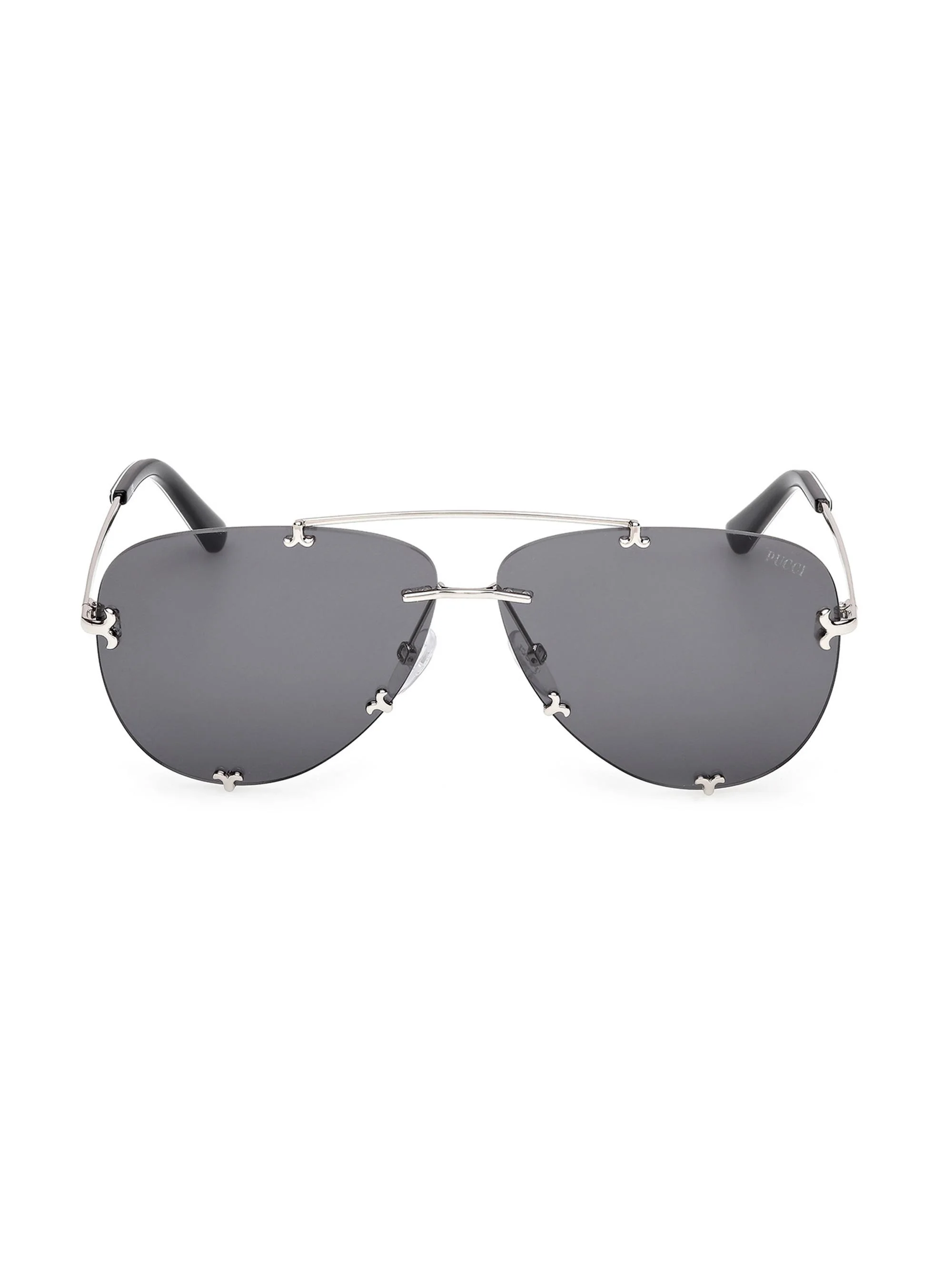 Women's 61MM Aviator Sunglasses - Silver Black Smoke - 1