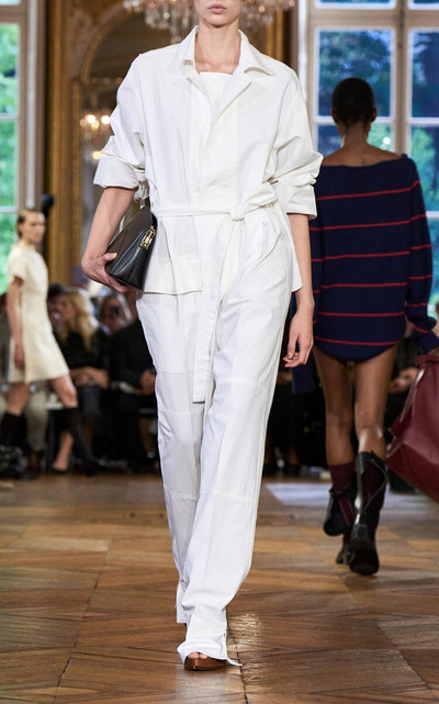 Victoria Beckham Utility Cotton Jumpsuit white outlook