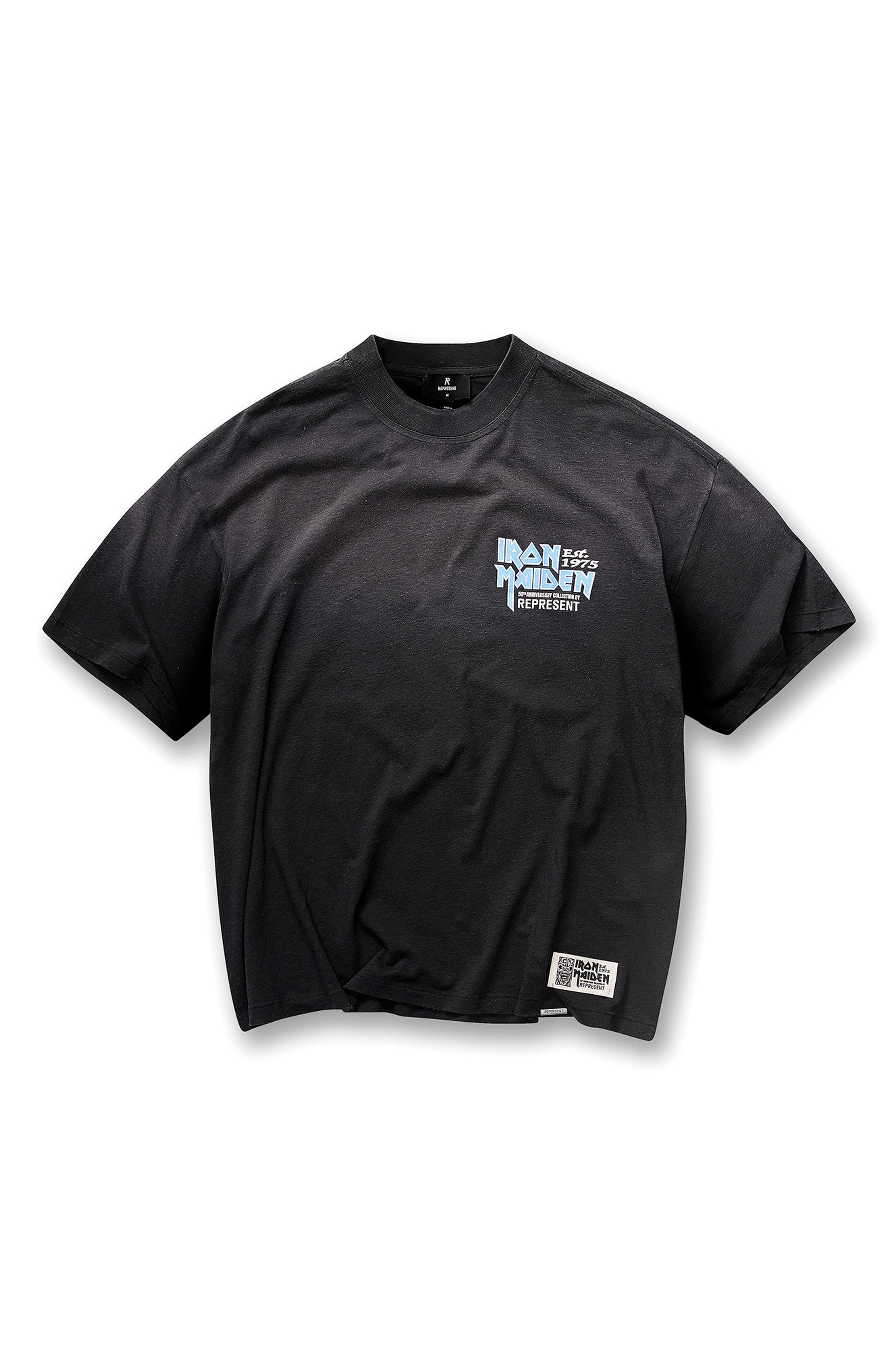 Represent Iron Maiden Anniversary Graphic T-Shirt in Stained Black at Nordstrom - 4
