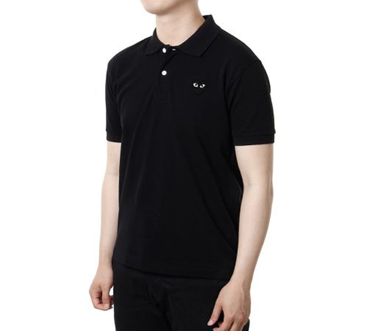 COMME des GARCONS PLAY Polo Black Emblem 'Black' AZ-T066-051-1 - 5