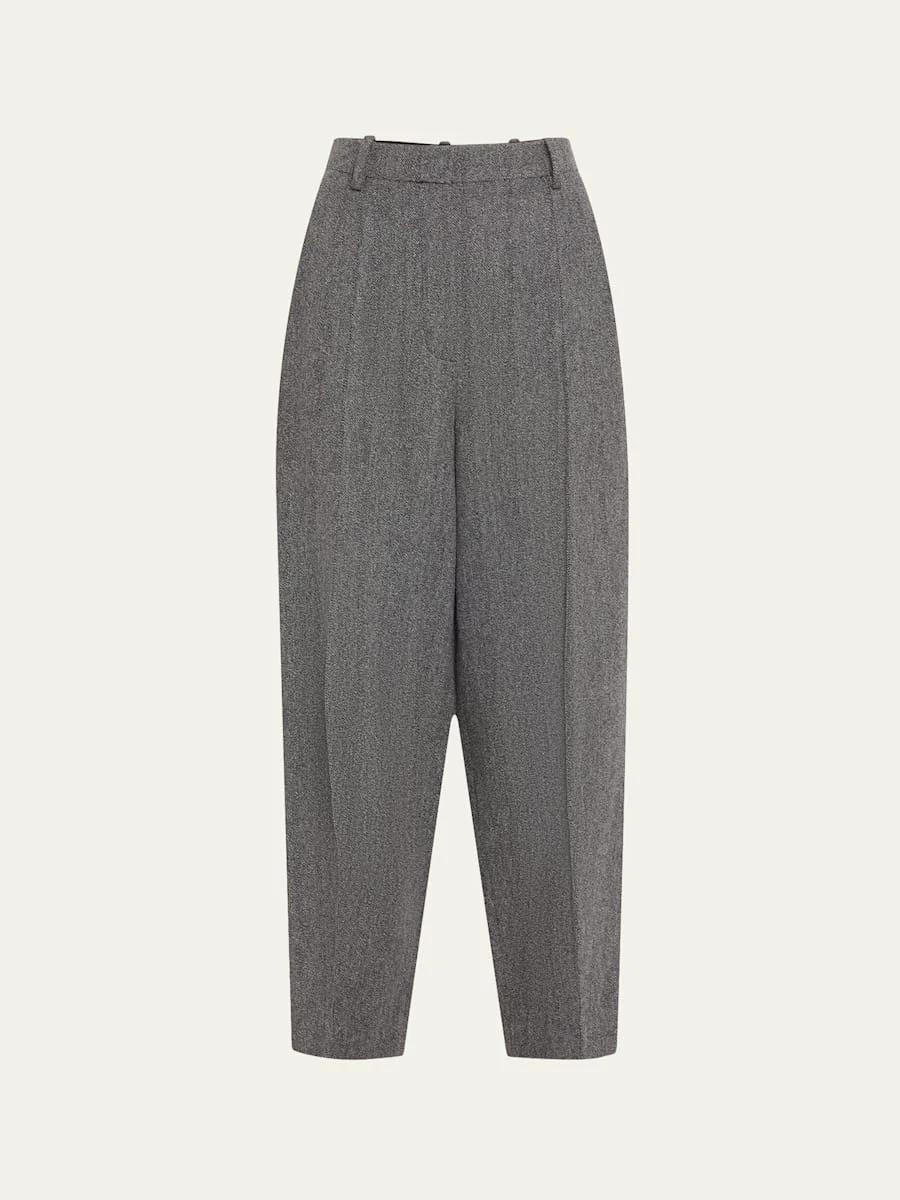 Dan Tapered Wool Cashmere Trousers - 1