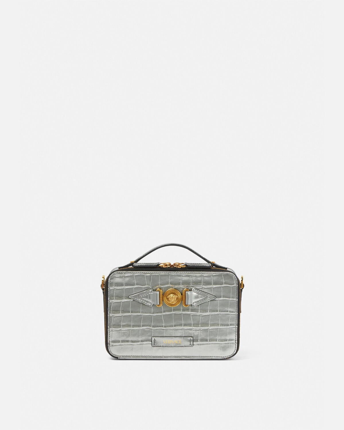 Croc-Effect Medusa Biggie Messenger Bag - 1