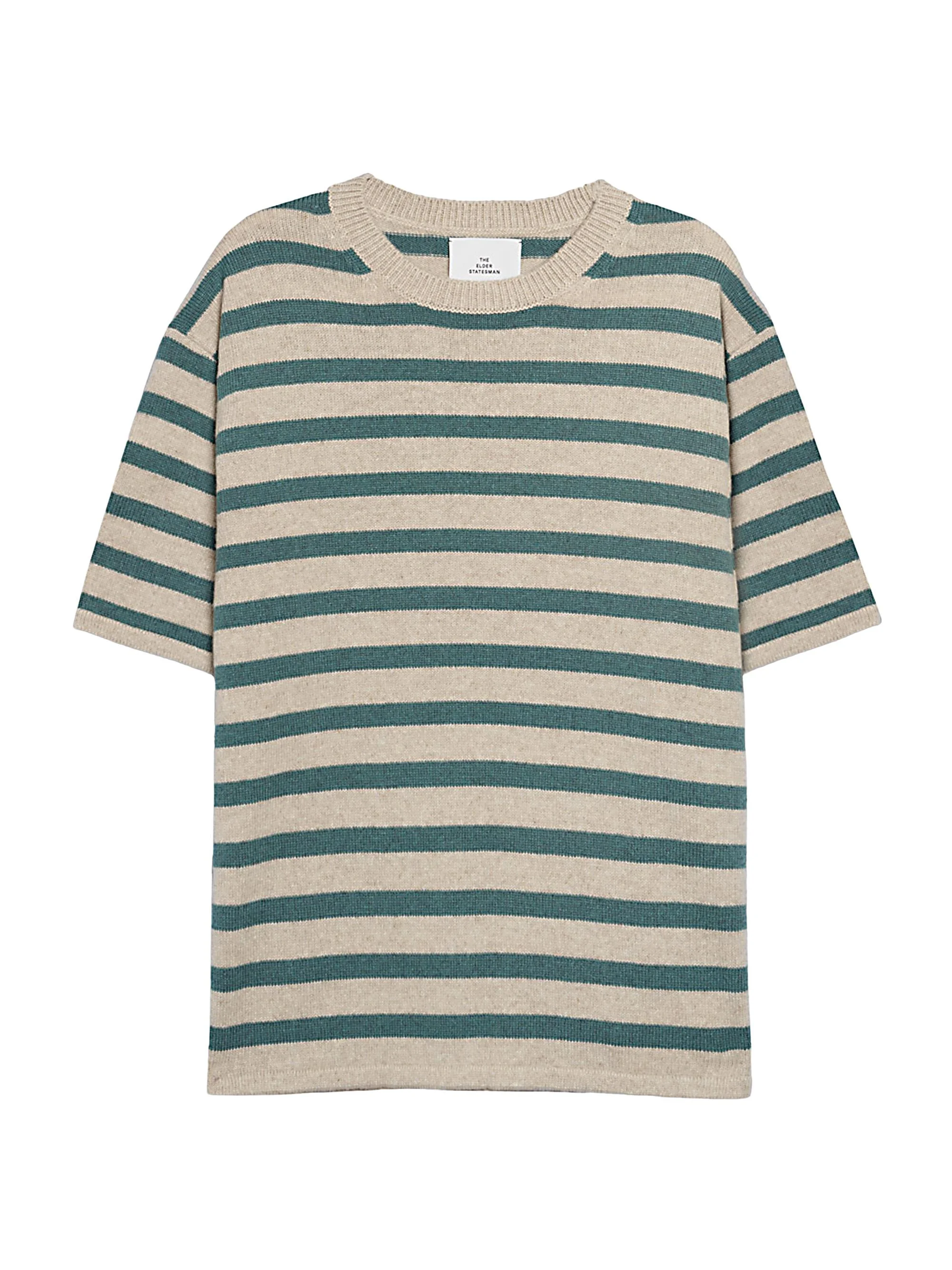 Men's Scout Stripe Knit T-Shirt - Oatmeal Cypress - 1