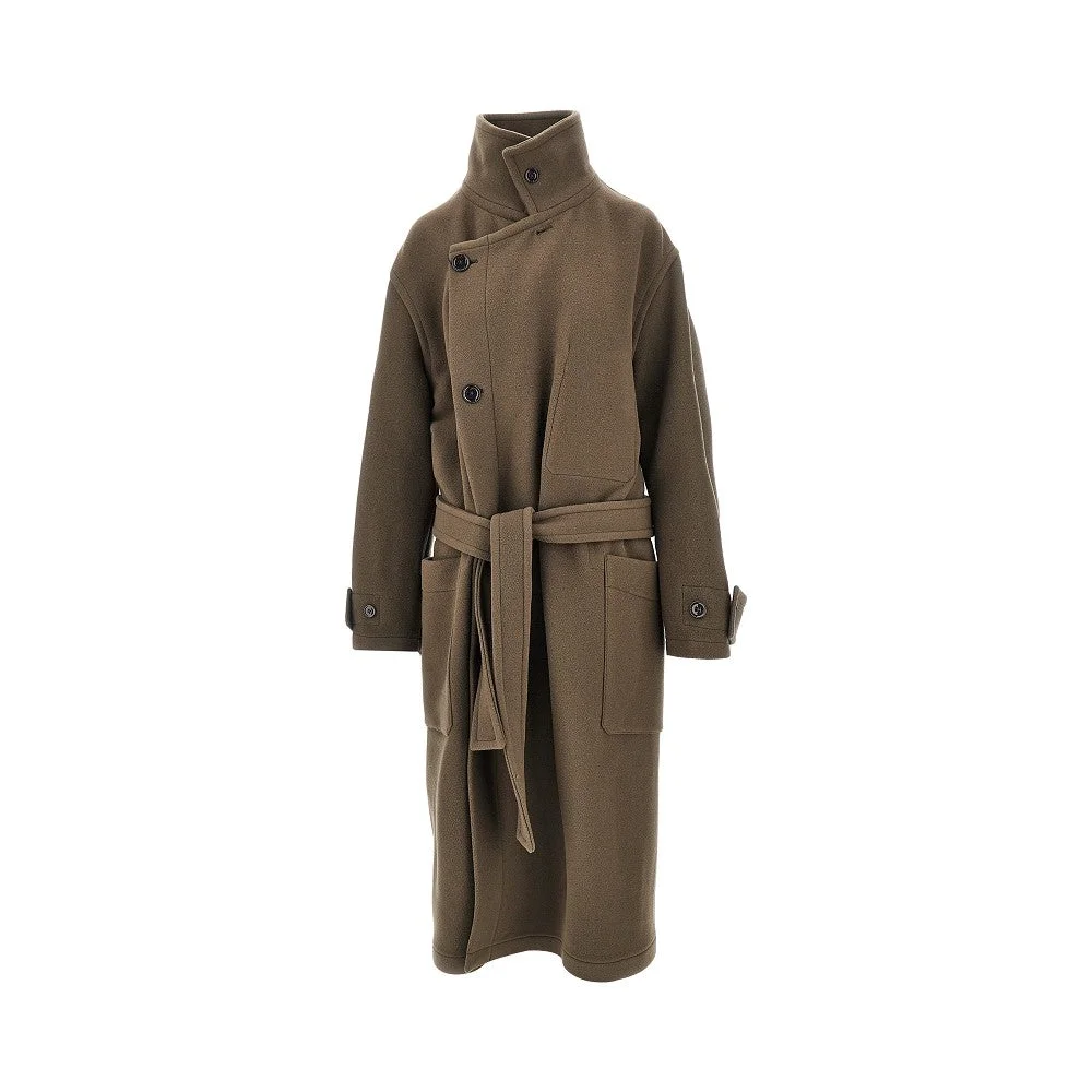 Lemaire Women Wool Belted Long Coat - 1