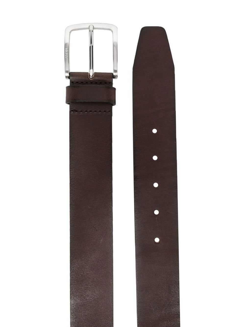 logo-engraved buckle belt - 2