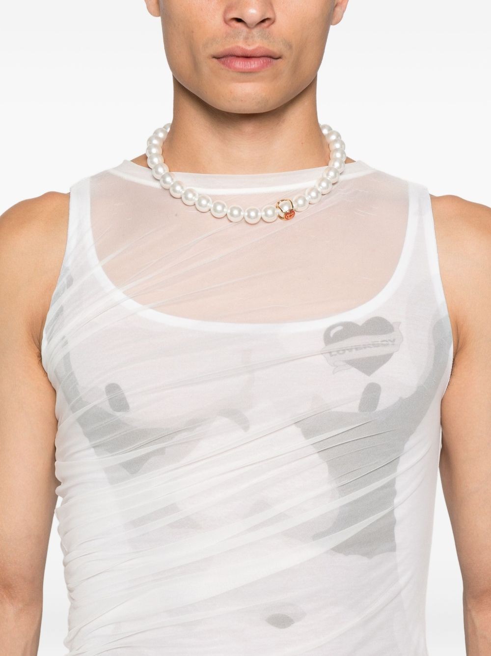 draped mesh vest - 5