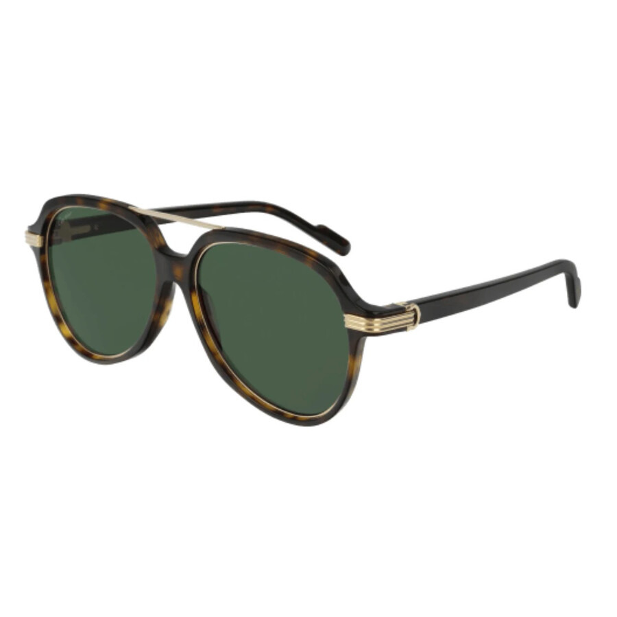 Cartier Premiere de Cartier Green Pilot Men's Sunglasses CT0159S 002 57 - 1
