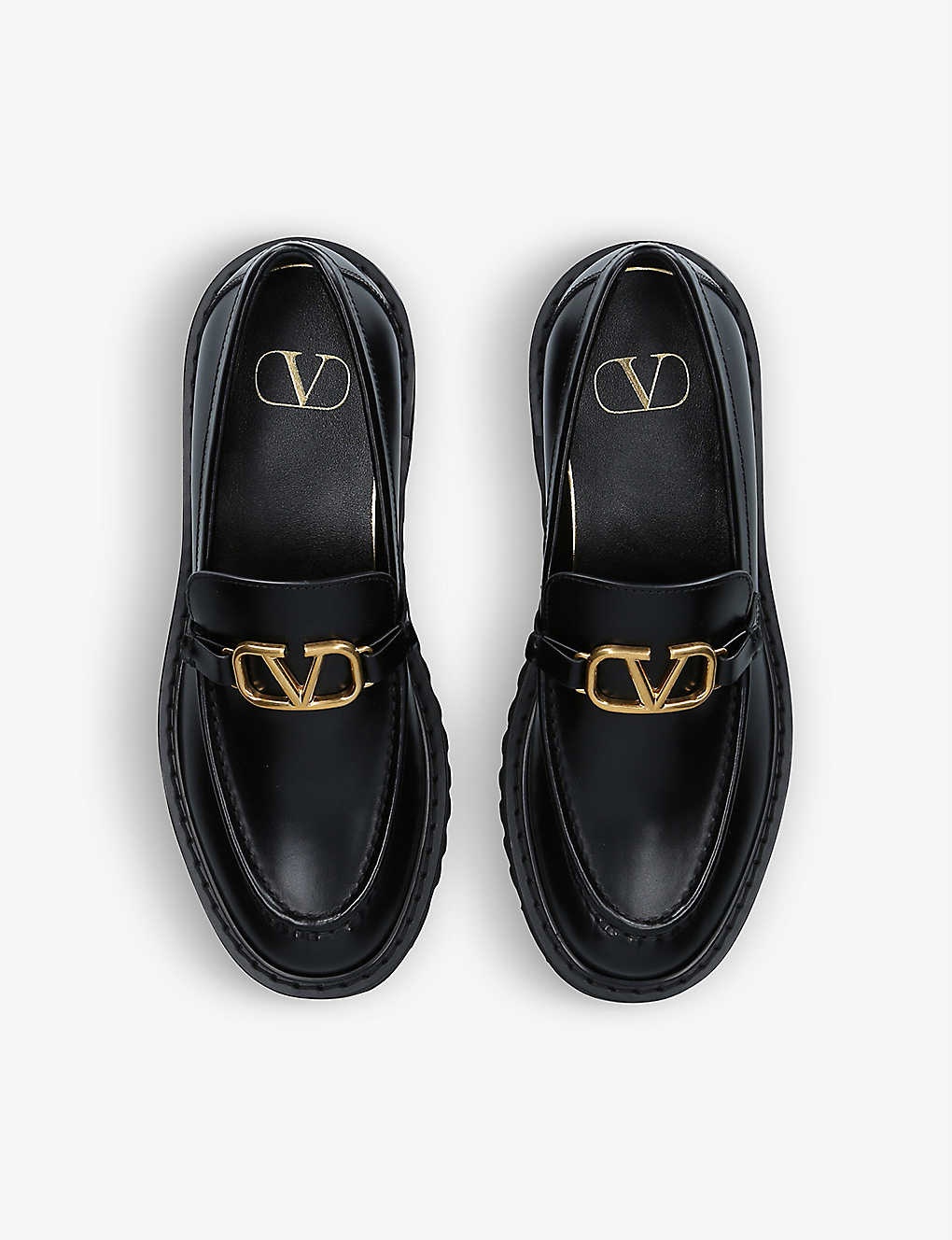 VLOGO logo-embellished leather loafers - 2