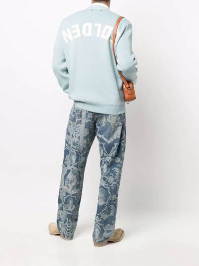 Golden Goose patch-letter long-sleeve jumper outlook