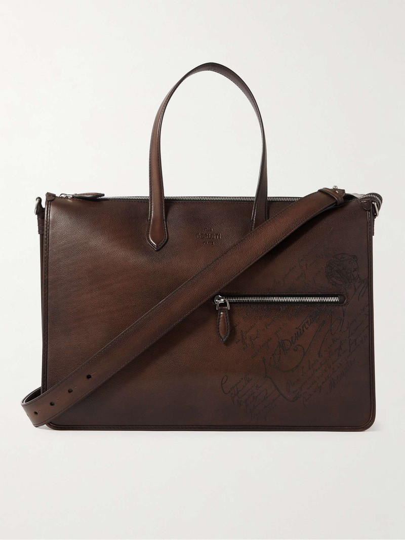 Perspective Scritto Venezia Full-Grain Leather Tote Bag - 1