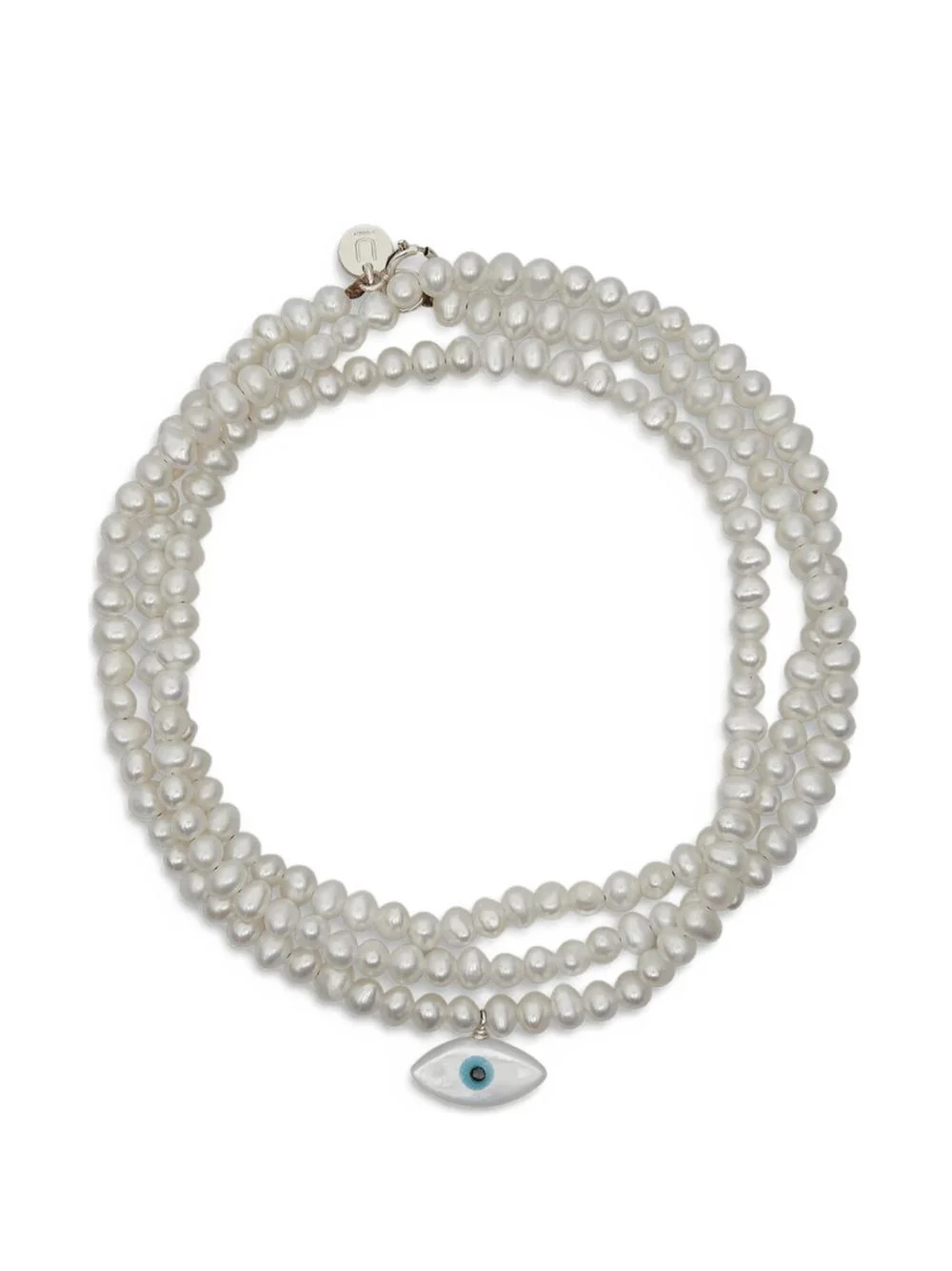 eye-pendant pearl-beaded bracelets - 1