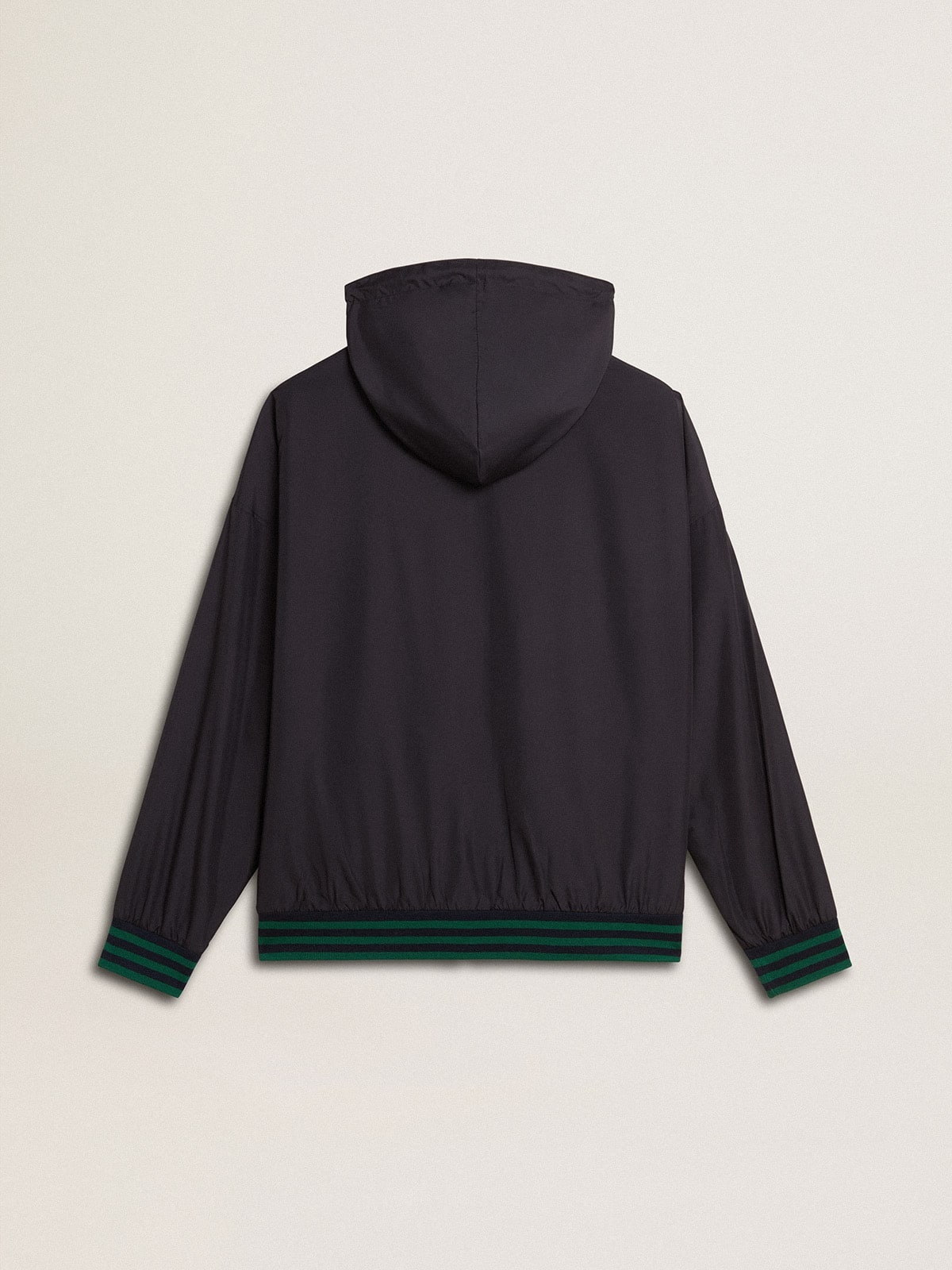 Men's green and blue reversible hooded sweatshirt - 3