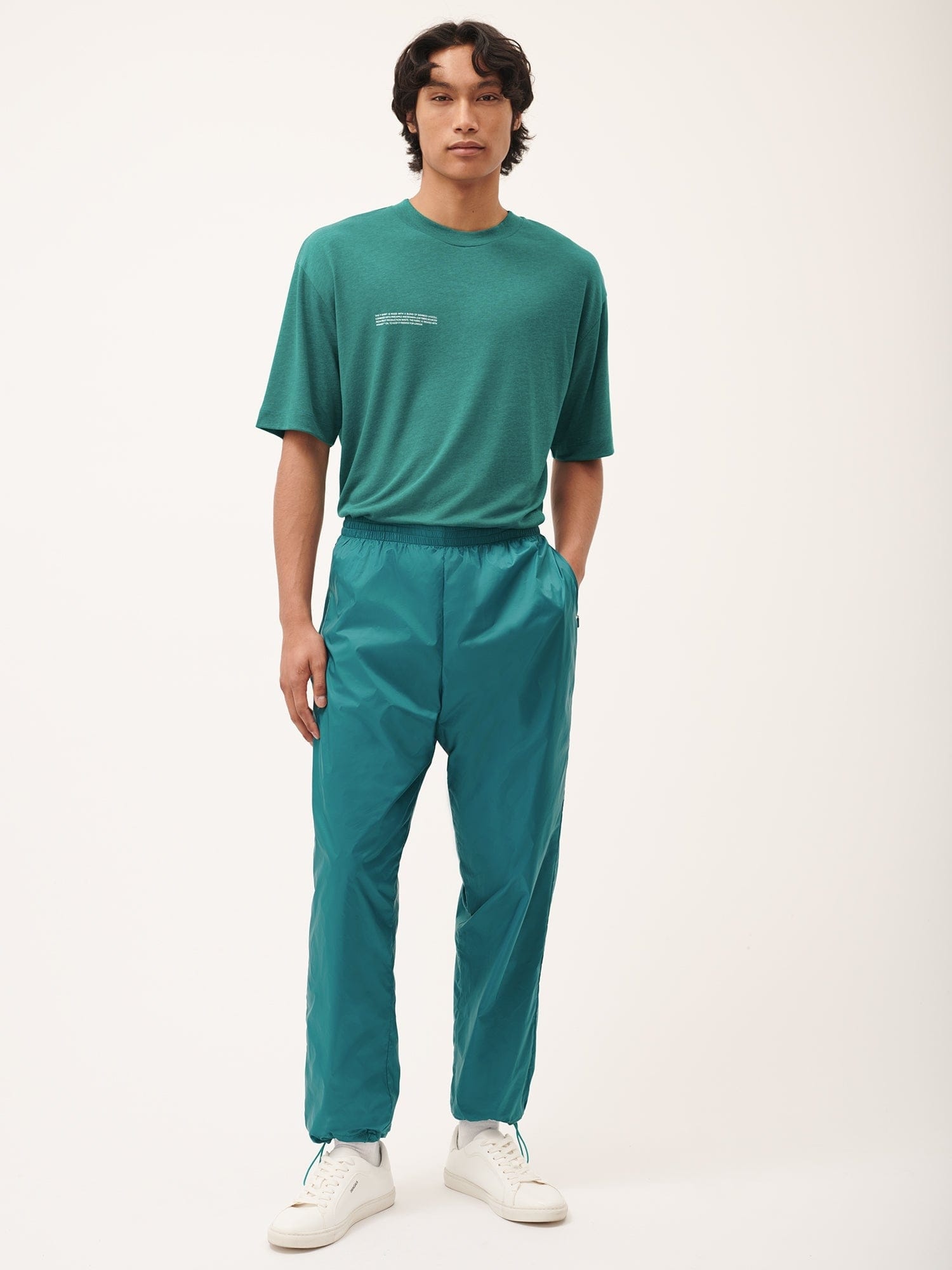 Mens DNA Recycled Nylon Track Pants - Scarab Teal - 2