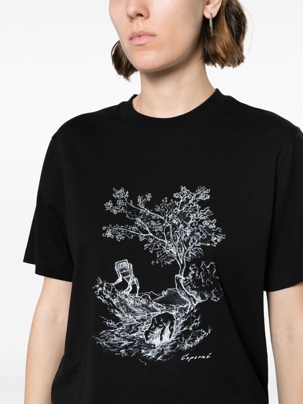 illustration-print cotton T-shirt - 5