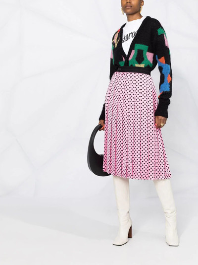 MSGM polka dot pleated skirt outlook