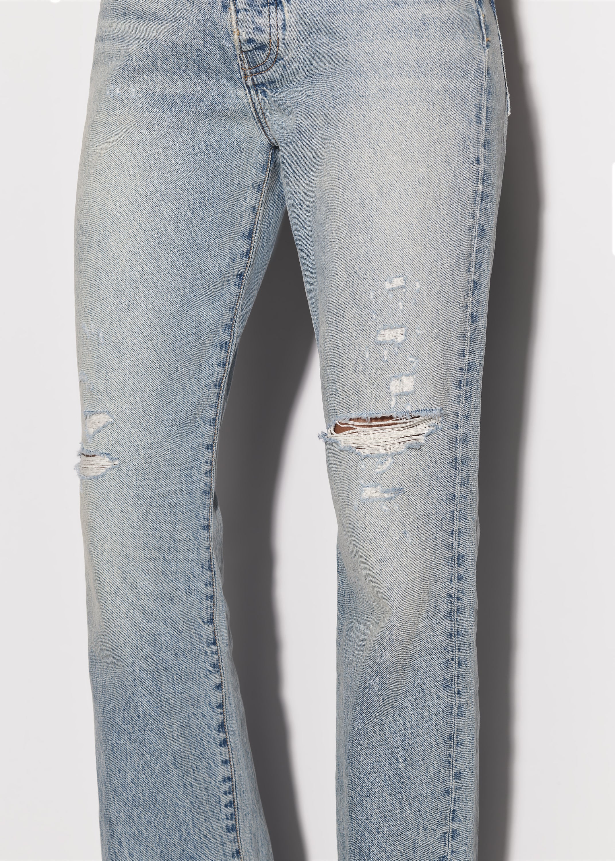 LEATHER HYBRID BOOTLEG JEAN - 7