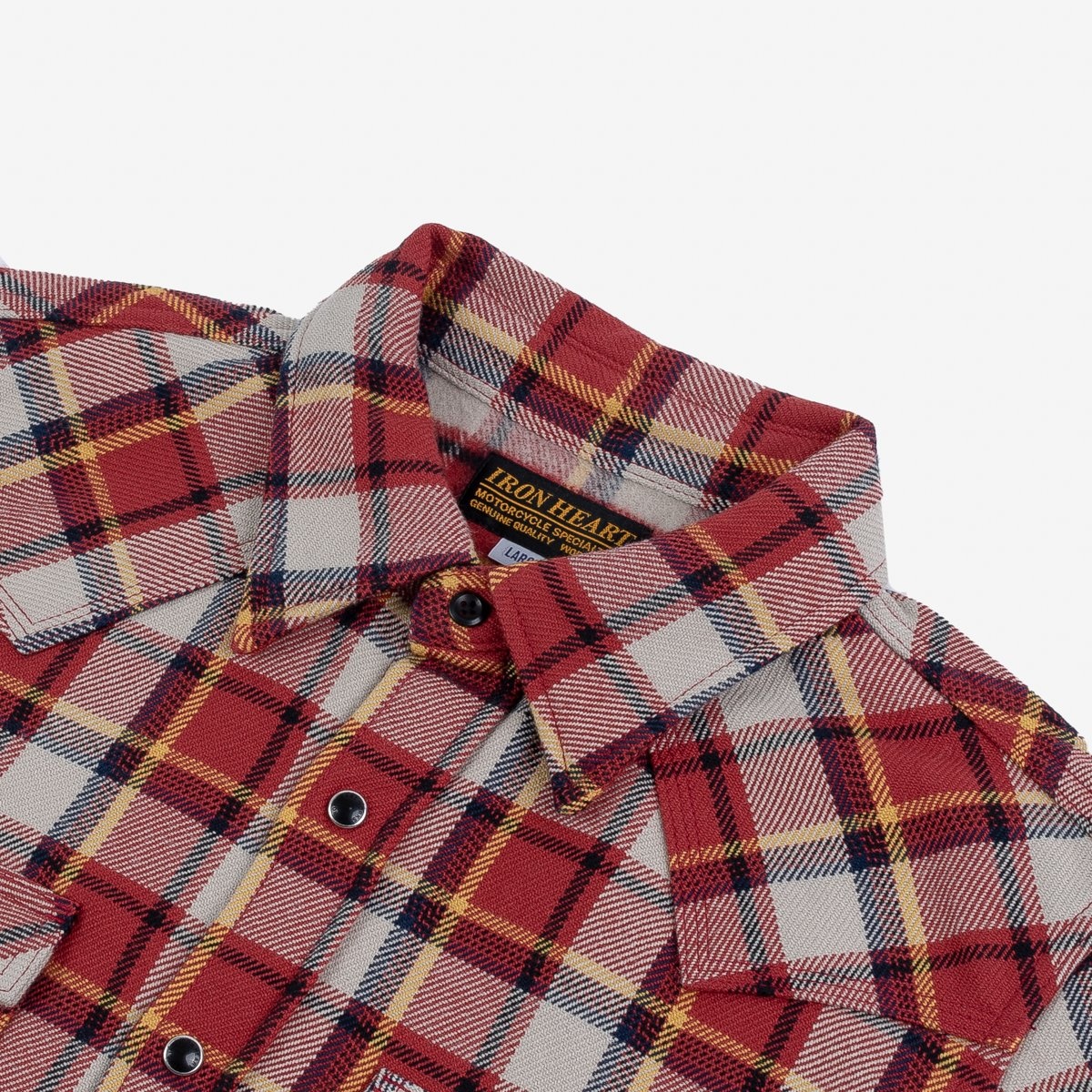 Ultra Heavy Flannel Classic Check Western Shirt - Red - 6