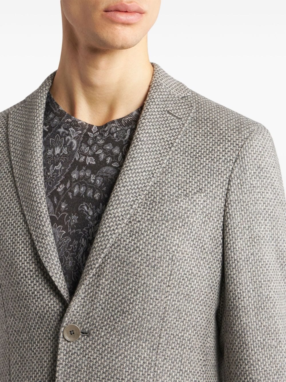 single-breasted wool blazer - 4