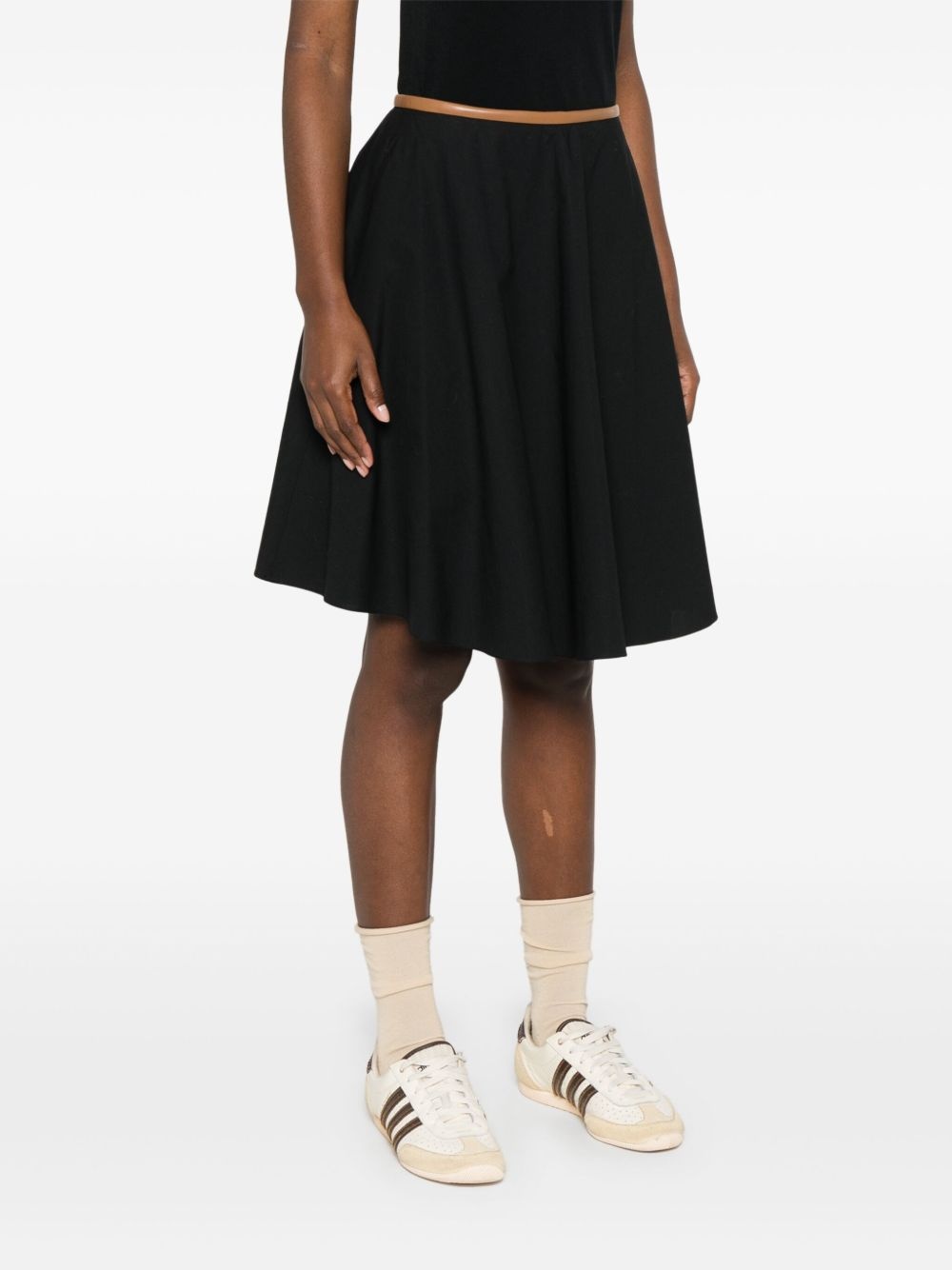 contrast-trim mini skirt - 3