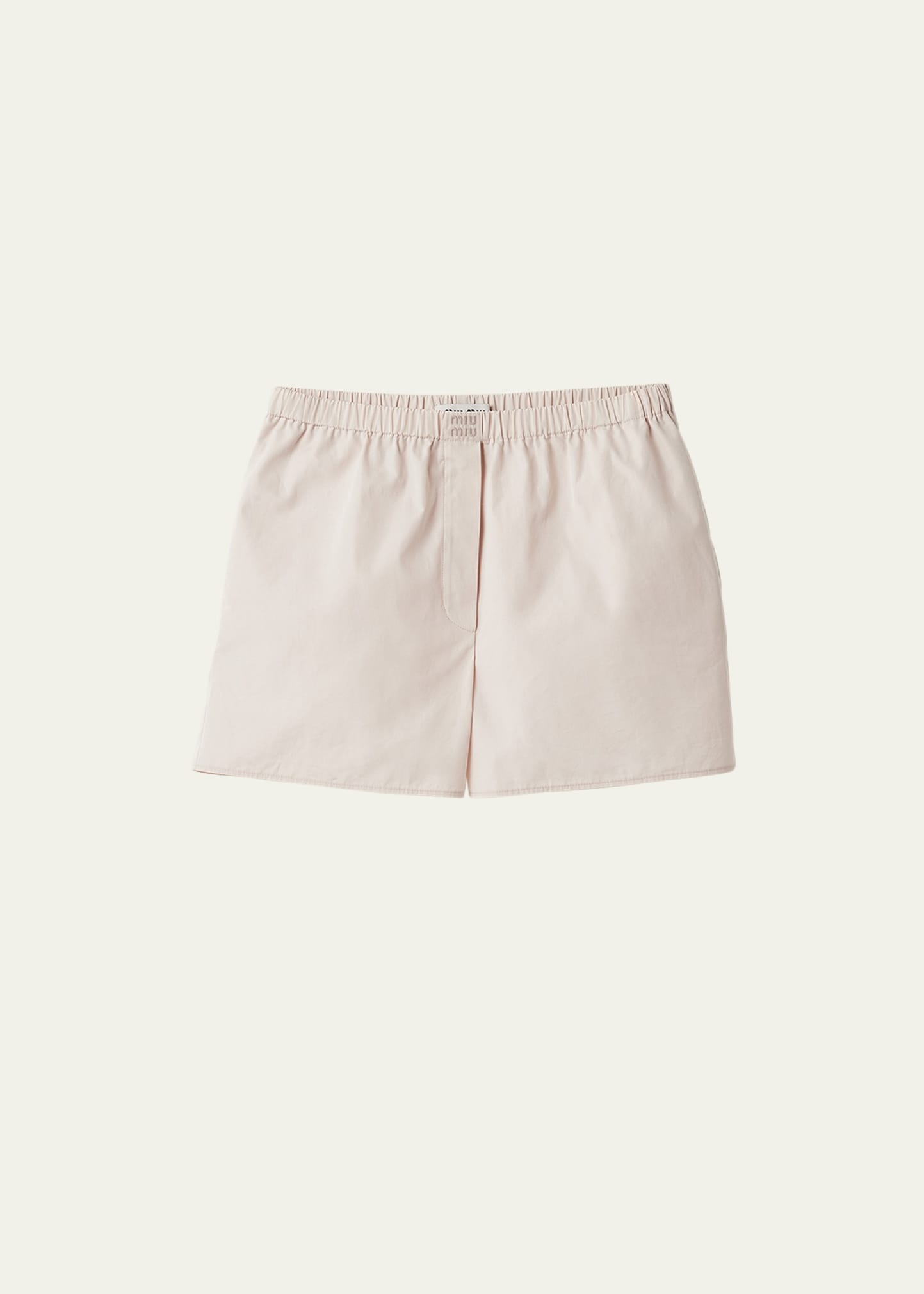 Elasticized Poplin Shorts - 1