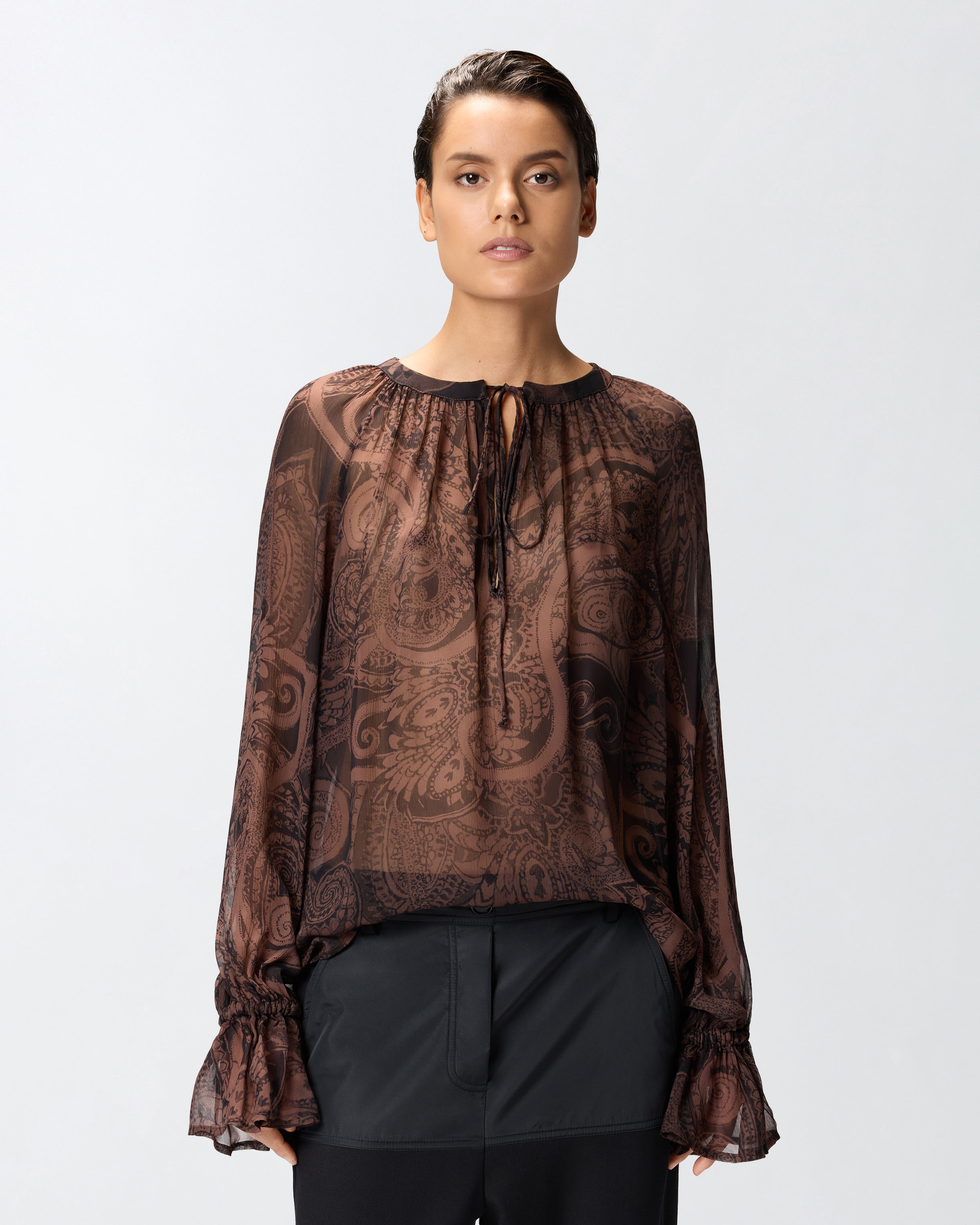BLOUSE WITH CASHMERE PRINT - 2