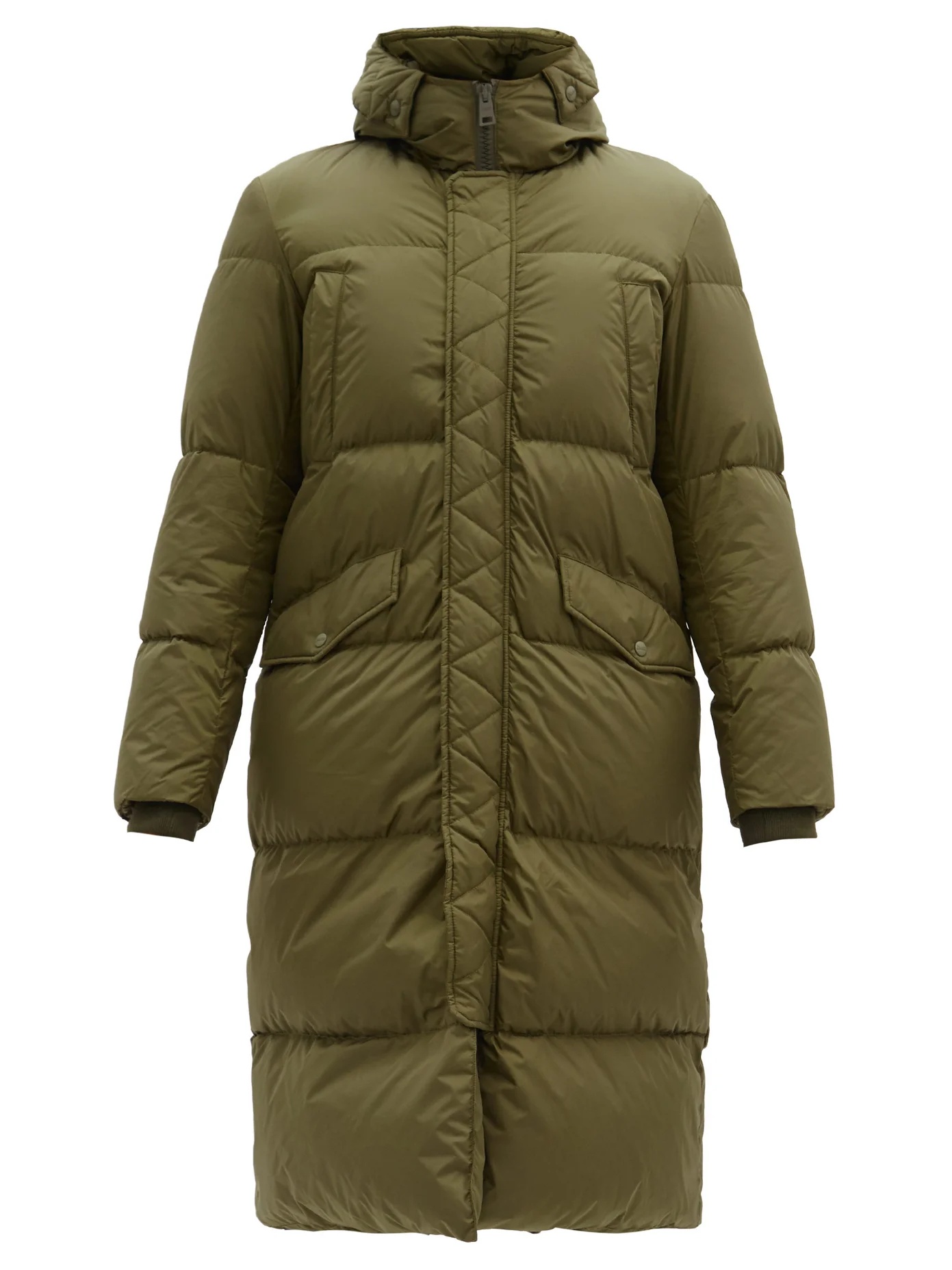 Hooded down-quilted coat - 1