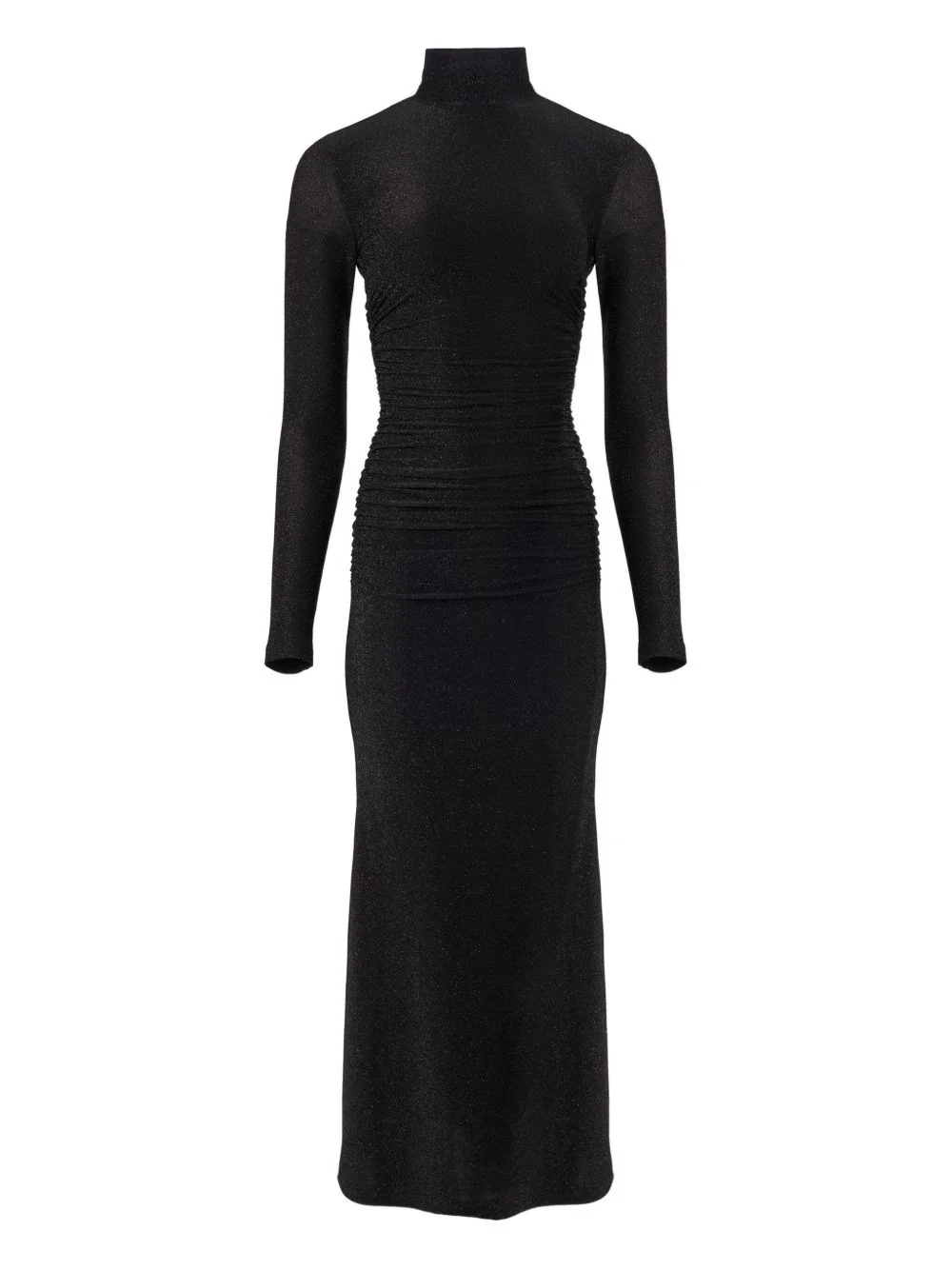 lurex turtleneck midi dress - 1