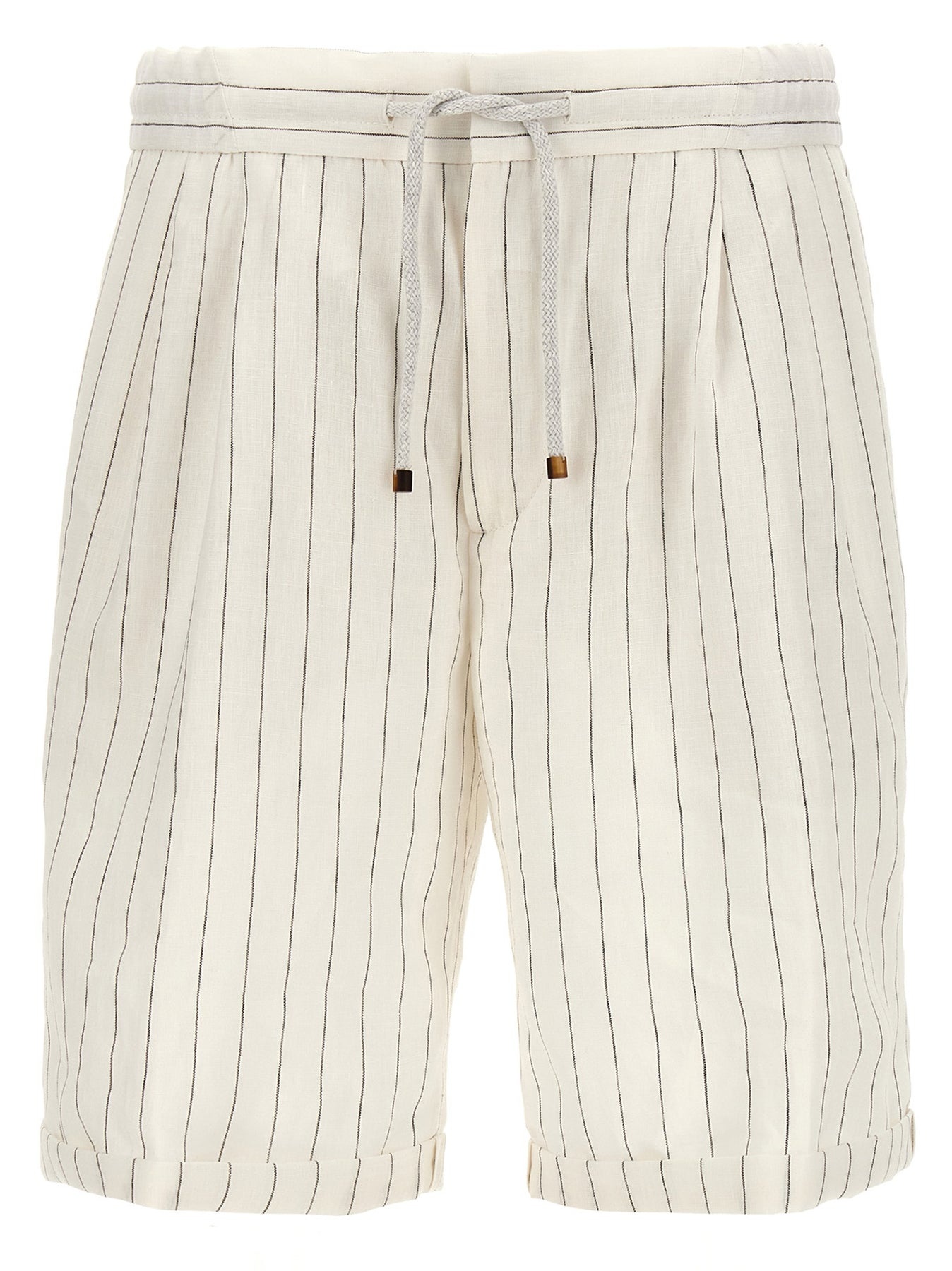 Pinstripe Bermuda Shorts Bermuda, Short White/Black - 1