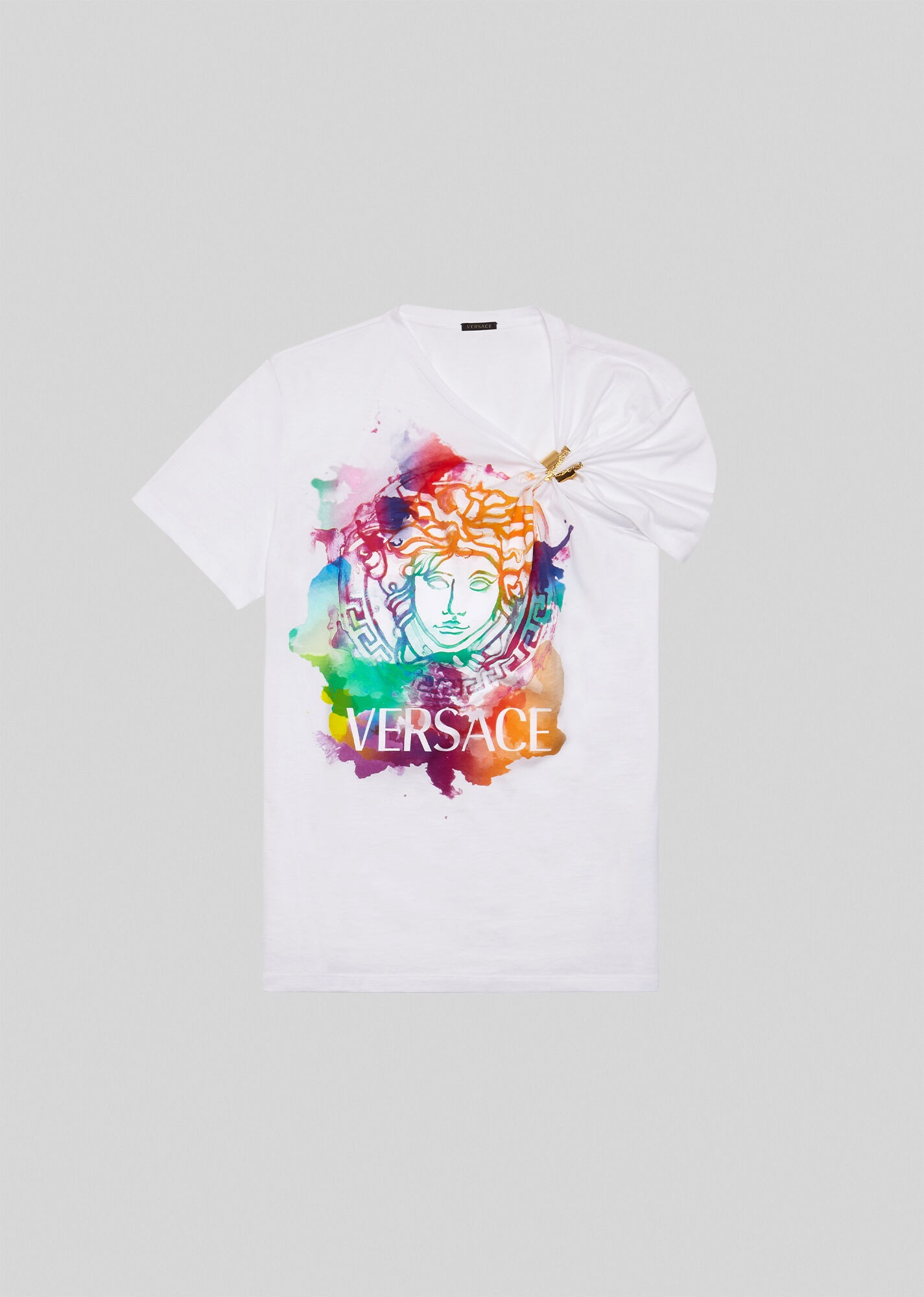 Watercolor Medusa Asymmetric T-Shirt - 1