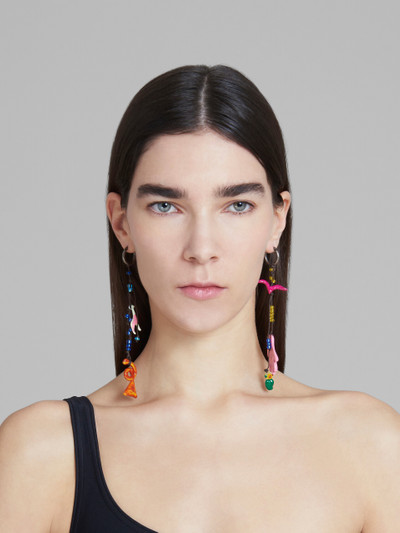 Marni MARNI X NO VACANCY INN - EARRINGS WITH PINK RED AND ORANGE PENDANTS outlook