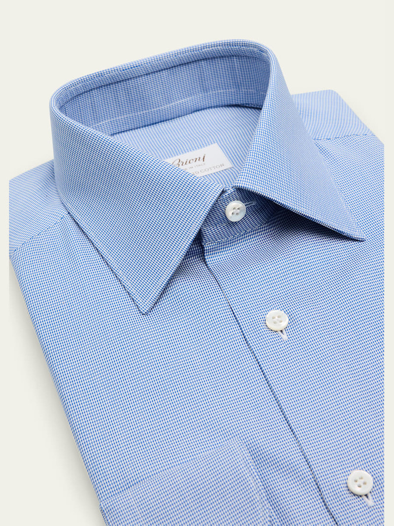 Brioni Men's Sea Island Cotton Micro-Houndstooth Dress Shirt outlook