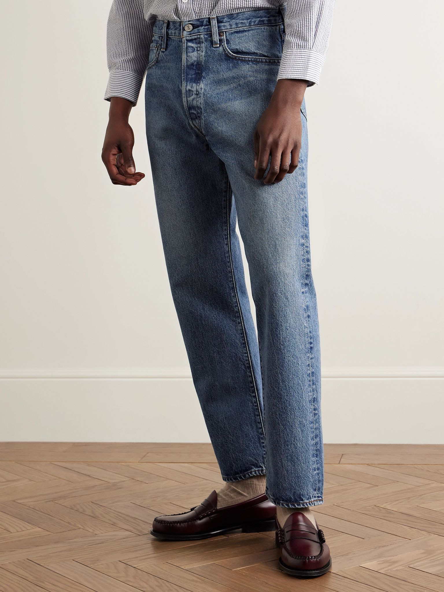 105 Straight-Leg Jeans Blue - 3