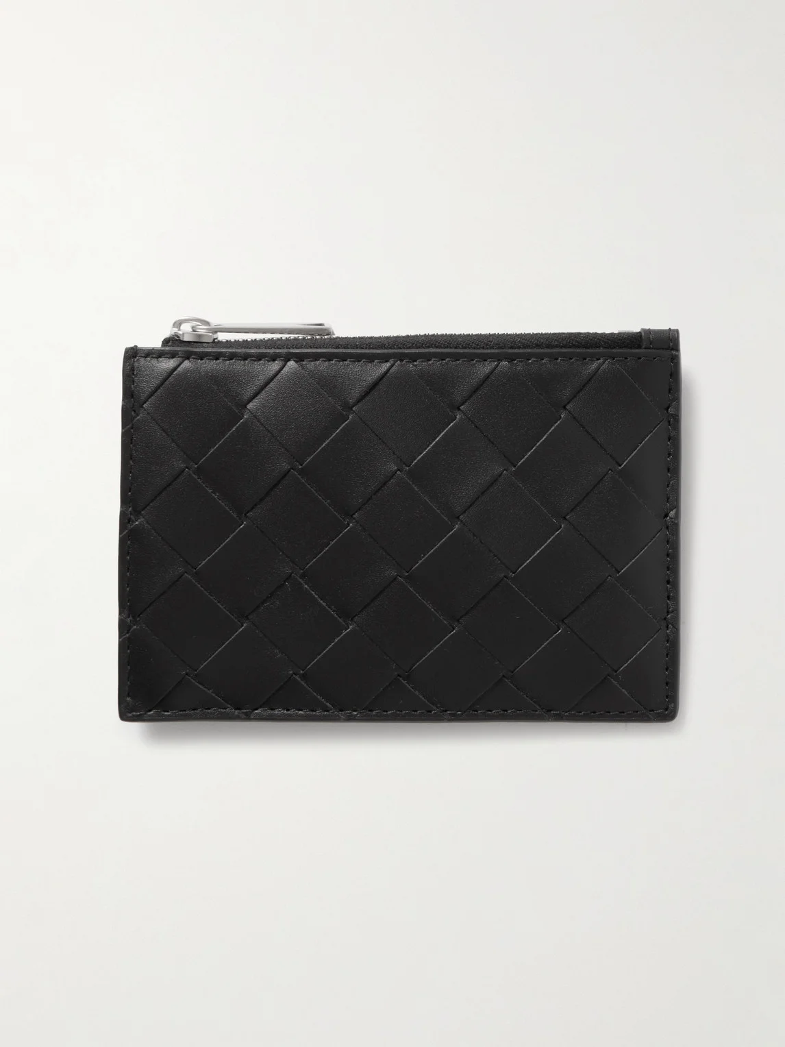 Intrecciato Leather Zipped Cardholder - 1