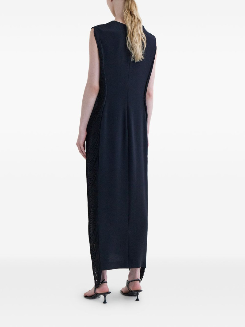 Bianca fringe-detail asymmetric dress 4