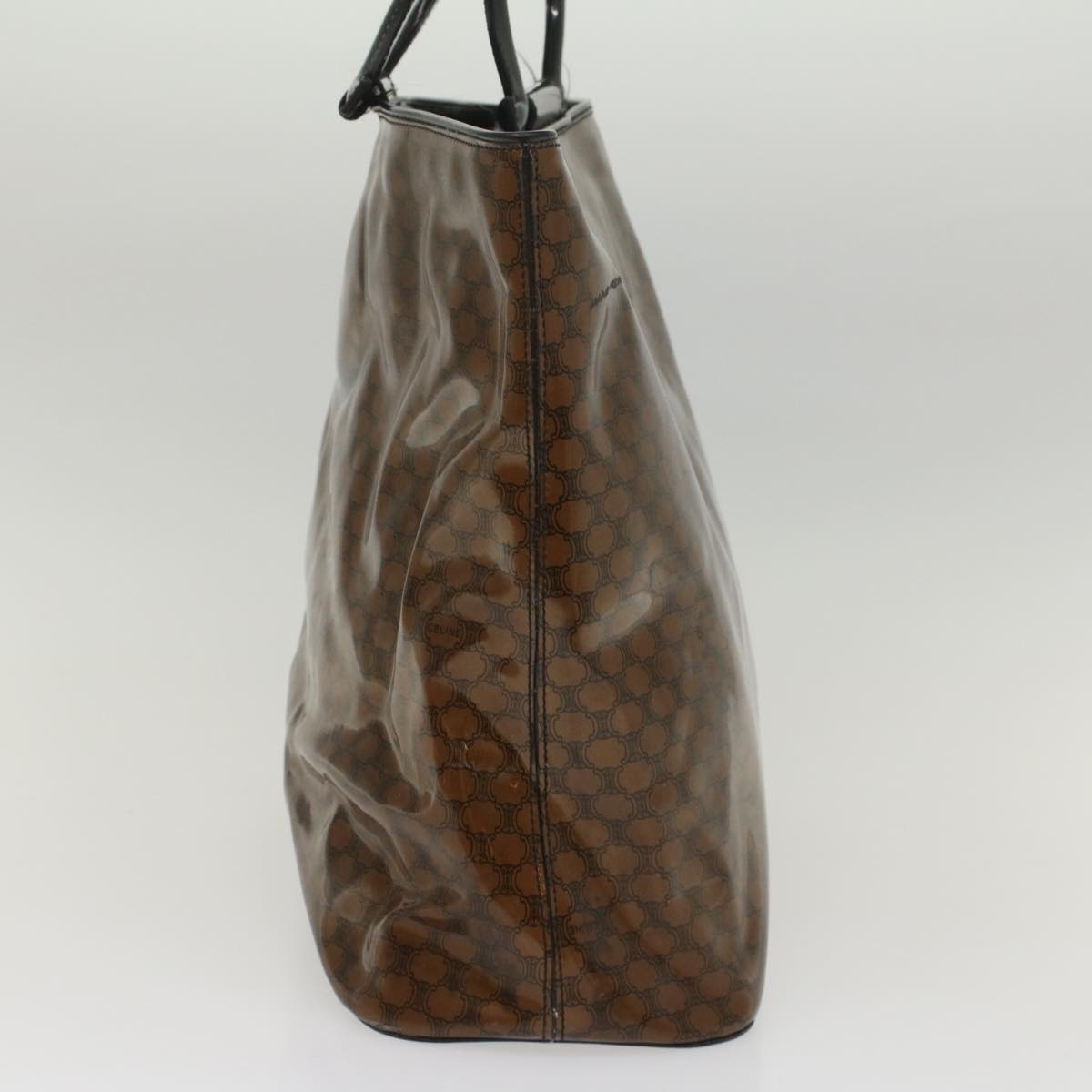 CELINE Macadam Canvas Hand Bag Enamel Brown - 4
