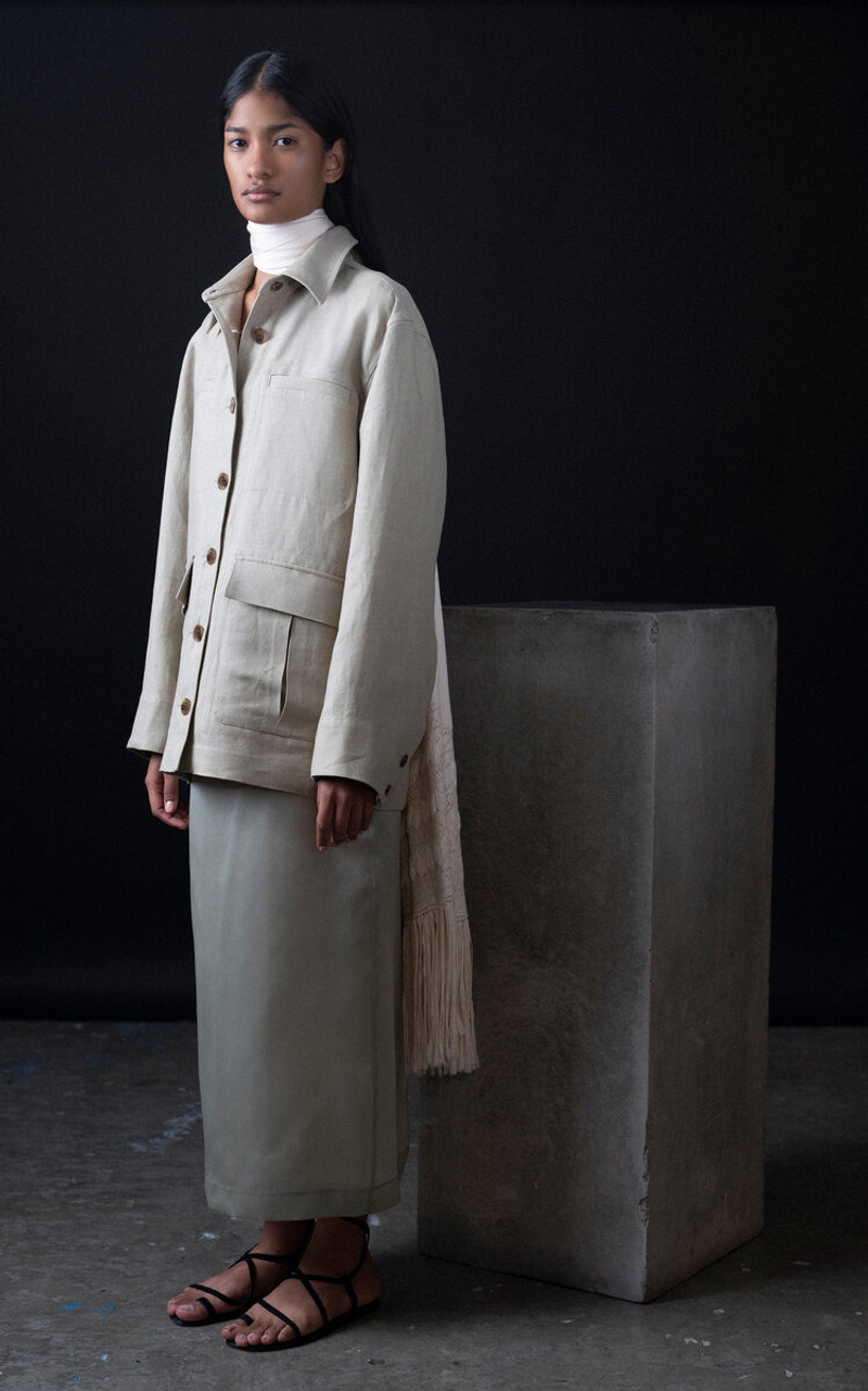 HEIRLOME Elaine Silk Top green outlook