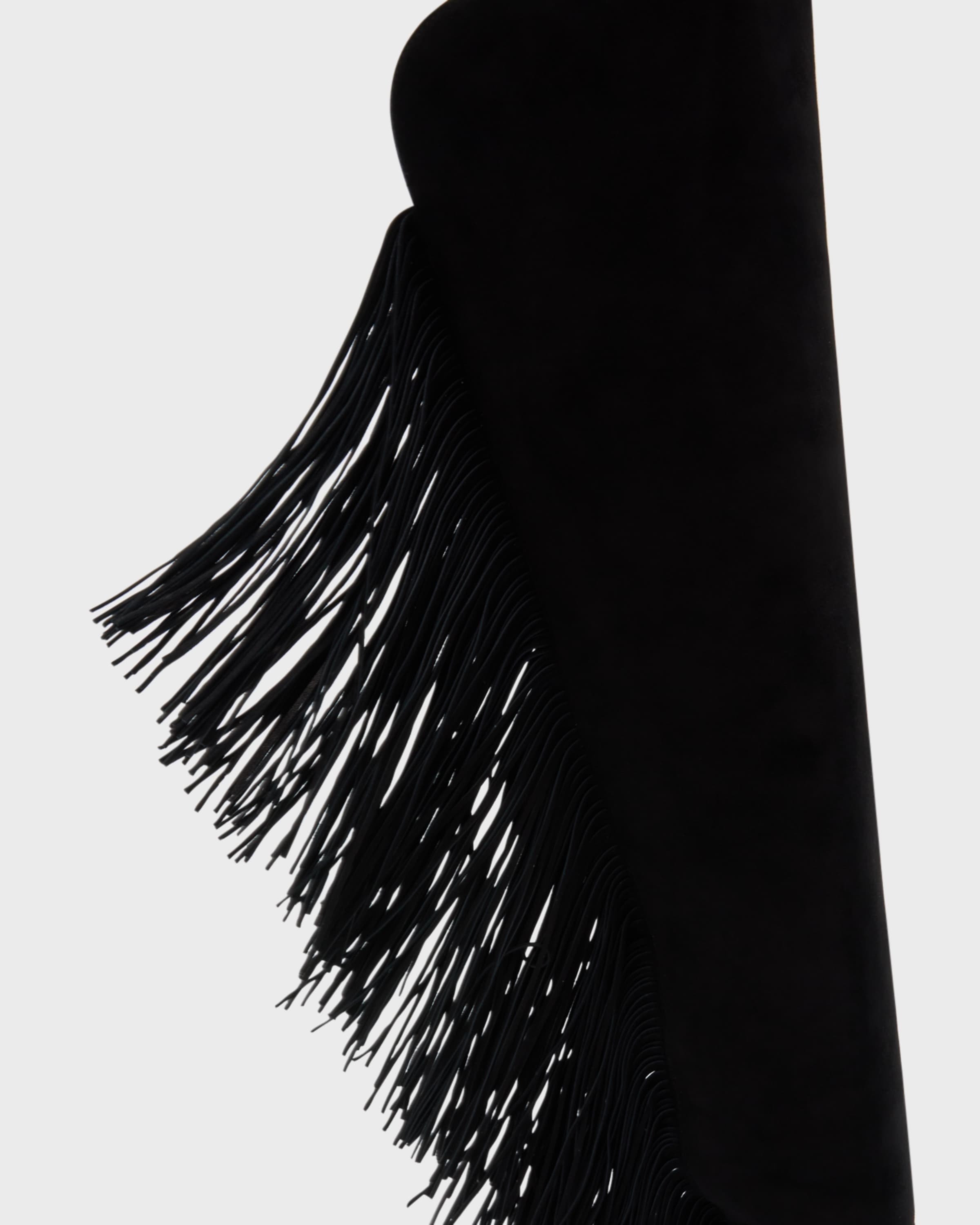 5050 Suede Fringe Over-The-Knee Boots - 5