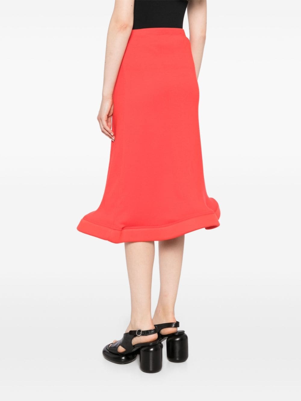 circle-bottom midi skirt - 4