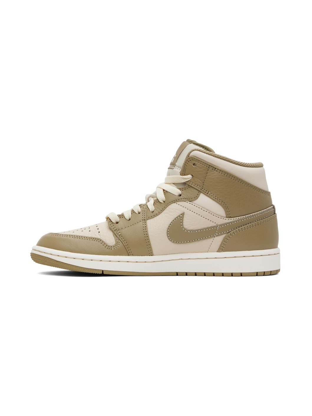 Brown & Beige Air Jordan 1 Mid Sneakers - 3