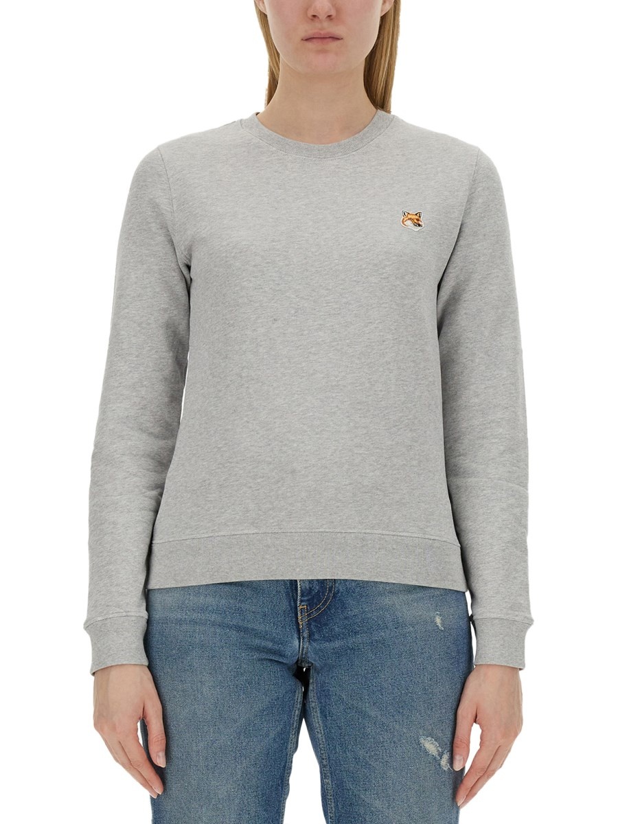 COTTON SWEATSHIRT WITH FOX PATCH - 1