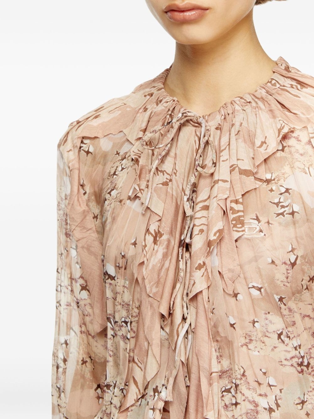D-Azzling-R1 ruffled print maxi dress - 4
