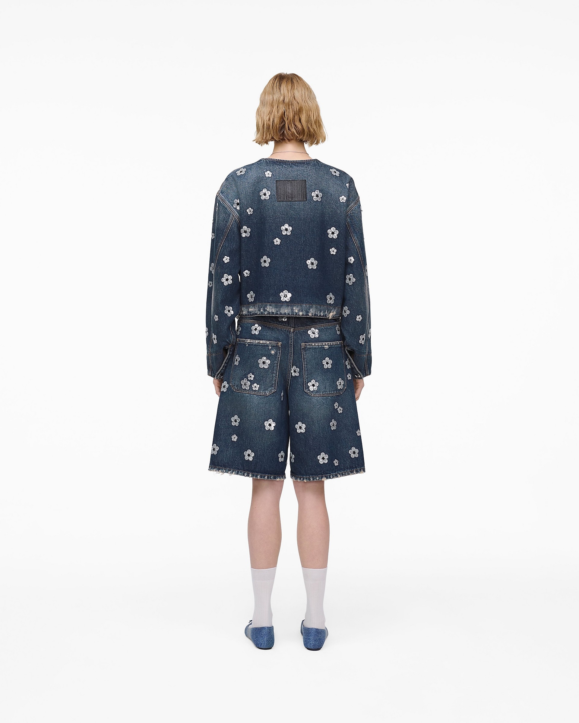SEQUIN DAISY CROPPED JACKET - 4